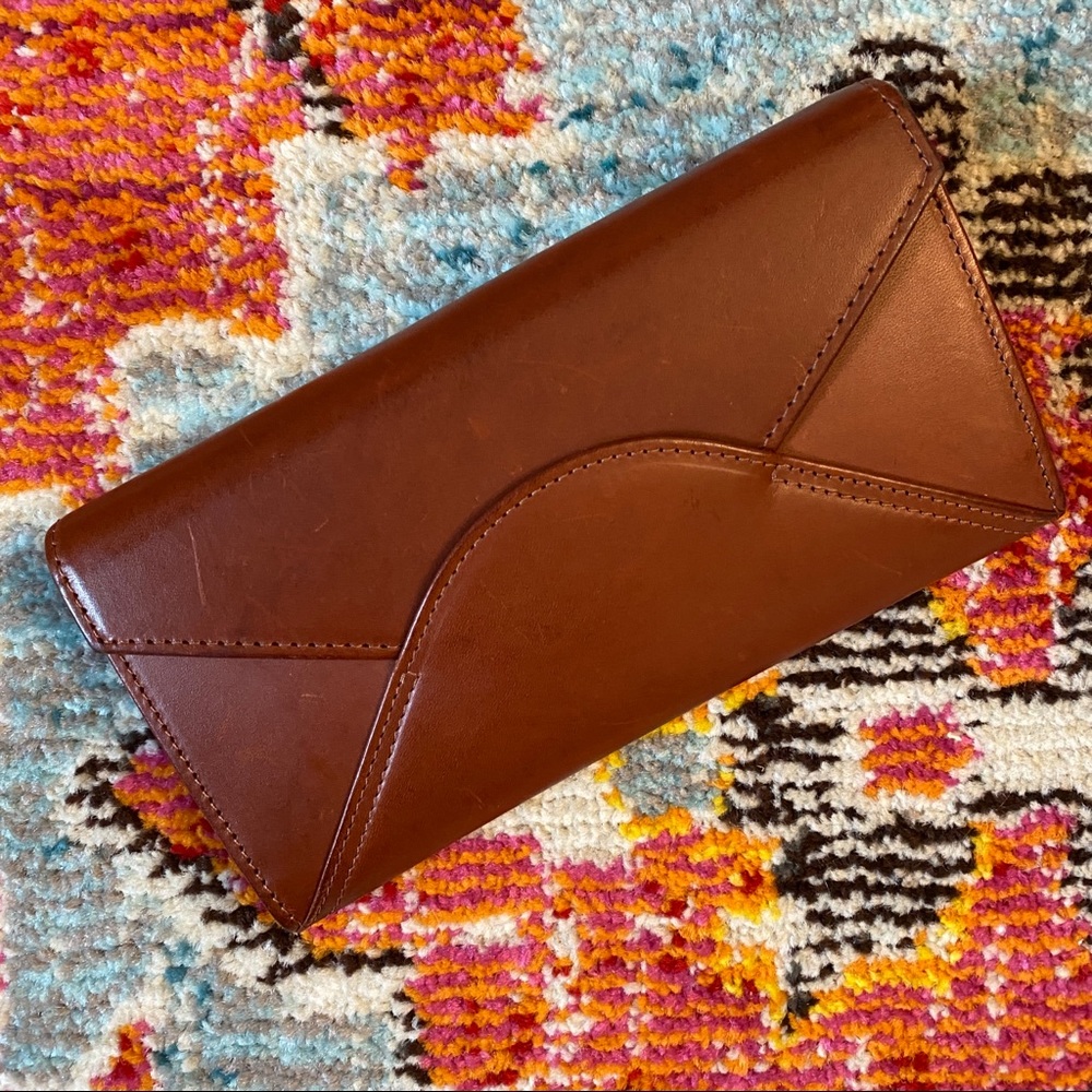 Sezane Olivia Wallet in Smooth Heritage Chocolate